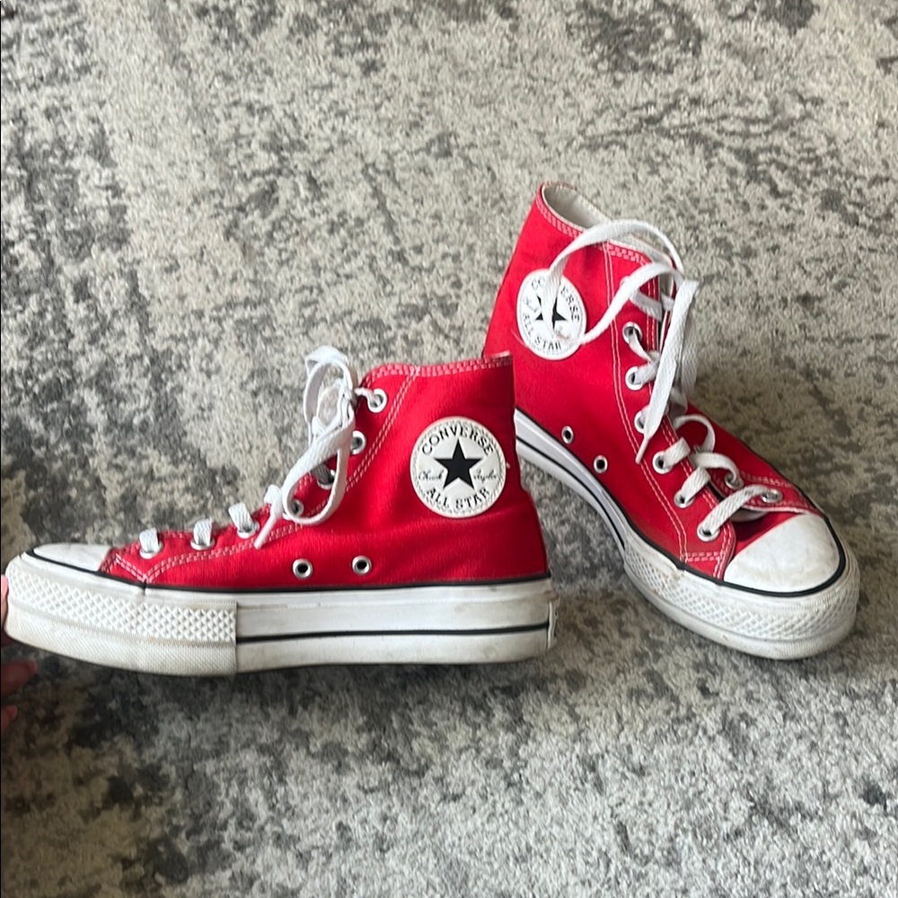 Converse Red Canvas High-Tops